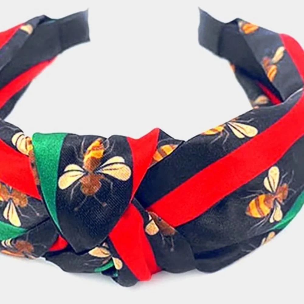 Blue red green Knot honey bee fashion headband